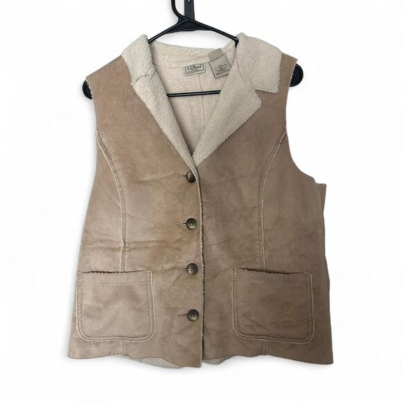 Llbean Women's Tan and Brown Gilet - Picture 1 of 5